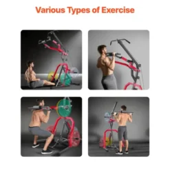 Station de musculation Triplex avec bras de levier et système de tirage haut et bas pour home gym