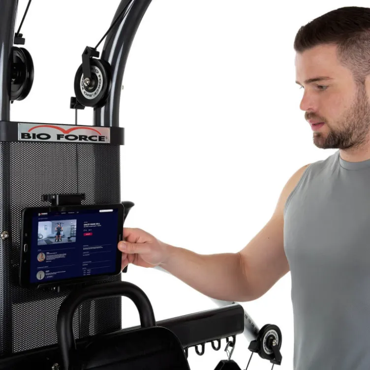 Station d'entraînement multi-fonction avec technologie TNT et set d'accessoires de musculation - Bio Force Extreme Sixpack Plus