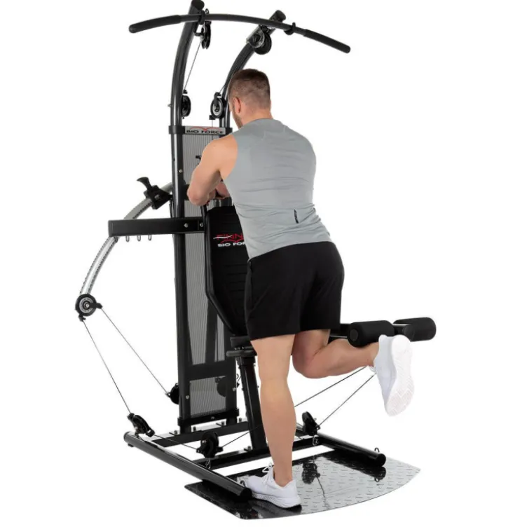 Station d'entraînement multi-fonction avec technologie TNT et set d'accessoires de musculation - Bio Force Extreme Sixpack Plus