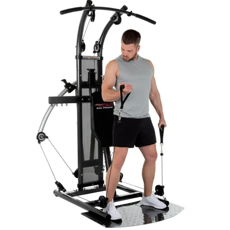 Station d'entraînement multi-fonction avec technologie TNT et set d'accessoires de musculation - Bio Force Extreme Sixpack Plus