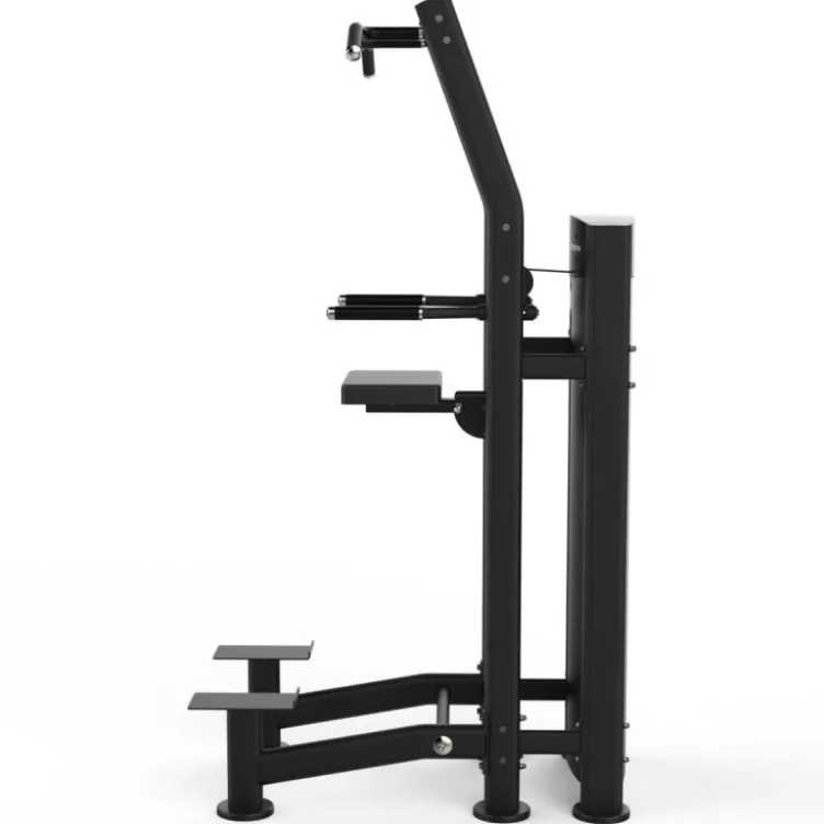 Station d'entraînement Titanium Strength Black Séries pour dips et tractions assistées à charge guidée - Siège pliable BS-S2