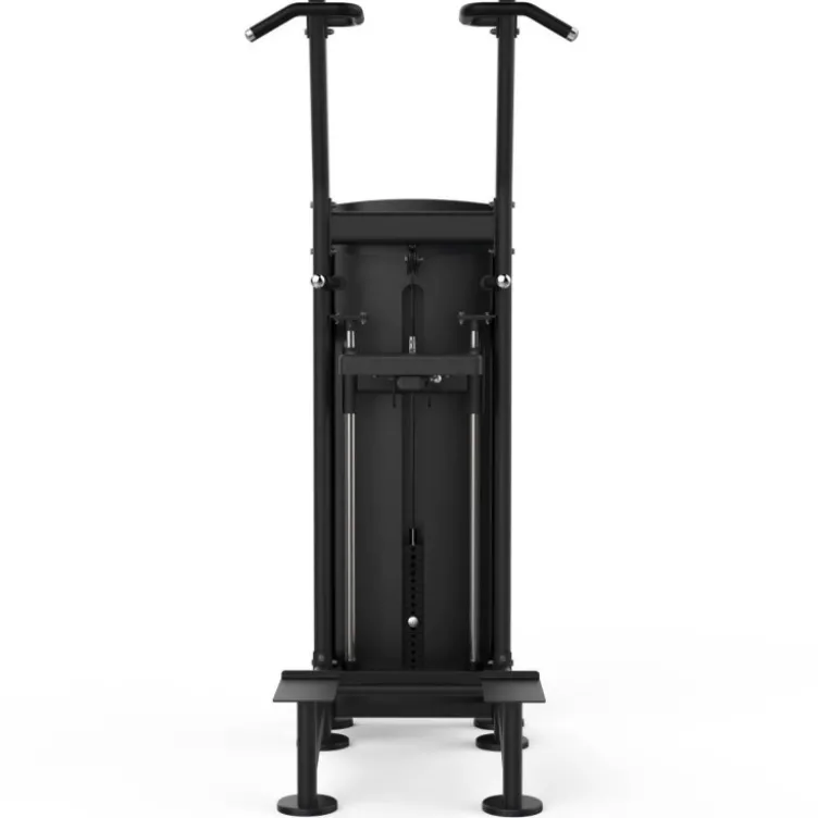 Station d'entraînement Titanium Strength Black Séries pour dips et tractions assistées à charge guidée - Siège pliable BS-S2