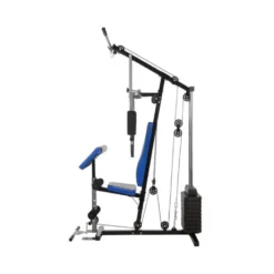 Station d'entraînement ultra polyvalente pour exercices de force avec colonne de poids de 45 kg