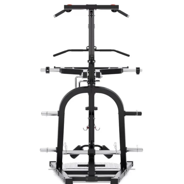 Station de tirage avec bras de levier réglables sur 9 positions LGX Titanium Strength pour home gym - Barre traction multi-grip