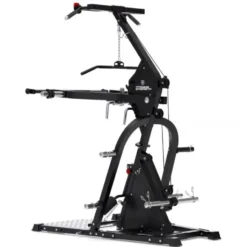 Station de tirage avec bras de levier réglables sur 9 positions LGX Titanium Strength pour home gym - Barre traction multi-grip