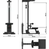 Station de tirage double ATX avec colonne de poids de 115 kg - Capacité 160 kg
