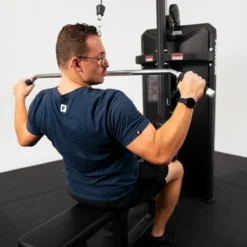 Station de tirage 2 en 1 Force USA - Lat pull down machine combo rowing assis à charge guidée 120 kg
