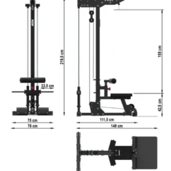 Station de tirage haut et bas de marque ATX avec capacité de charge 180 kg