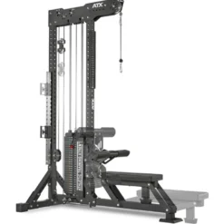 Station de tirage à poulie ATX ultra polyvalente 3 en 1 pour lat pulldown et rowing avec colonne de poids 135 kg - Trinity Tower