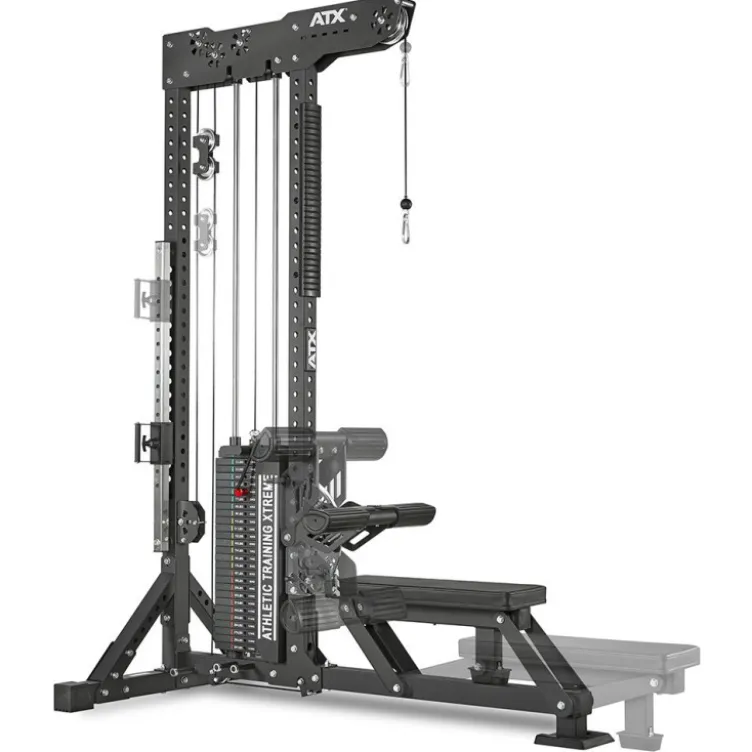 Station de tirage à poulie ATX ultra polyvalente 3 en 1 pour lat pulldown et rowing avec colonne de poids 135 kg - Trinity Tower