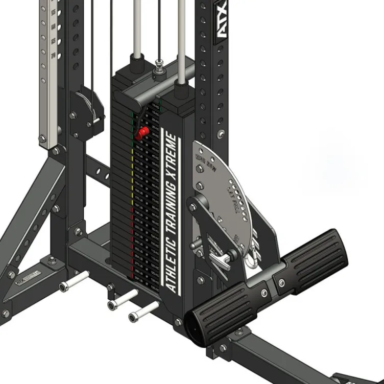 Station de tirage à poulie ATX ultra polyvalente 3 en 1 pour lat pulldown et rowing avec colonne de poids 135 kg - Trinity Tower