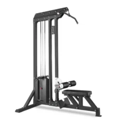 Station de tirage pull tower à charge guidée 95 kg avec 3 poignées et siège réglable