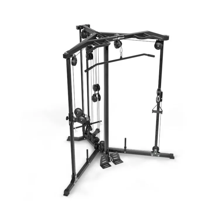 Station de tirage vis à vis à charge libre jusqu'à 120 kg avec barres de traction - Équipement de musculation professionnel