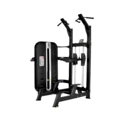 Station à dips et tractions assistés avec système de délestage et colonne de poids de 100 kg