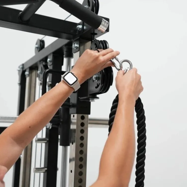 Station Force USA G4 All-In-One Trainer - Rack à squat avec Smith Machine et Double Poulie de 77 kg