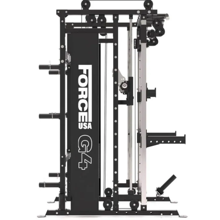 Station Force USA G4 All-In-One Trainer - Rack à squat avec Smith Machine et Double Poulie de 77 kg
