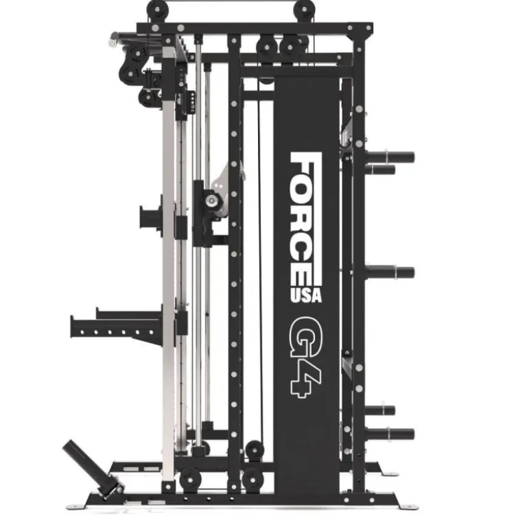 Station Force USA G4 All-In-One Trainer - Rack à squat avec Smith Machine et Double Poulie de 77 kg