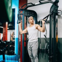 Station Functional Trainer Double Poulies Réglables et Colonne de poids 2 x 100 kg- Elite Series Titanium Strength
