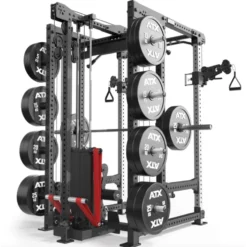 Station Hardcore Power rack ATX avec système à poulie double et colonne de poids 125 kg - Série 700