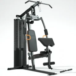 Station Home-Gym multi-postes avec colonne de poids 69.50 kg et poulie haute et basse
