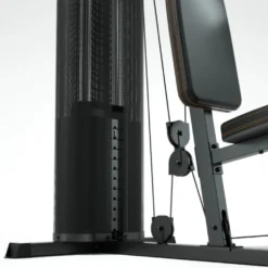 Station Home-Gym multi-postes avec colonne de poids 69.50 kg et poulie haute et basse