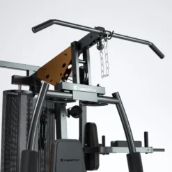 Station Home Gym multipostes 3 en 1 avec poulie haute et basse - Poste à dips - Sac de boxe