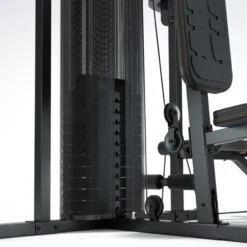 Station Home Gym multipostes 3 en 1 avec poulie haute et basse - Poste à dips - Sac de boxe
