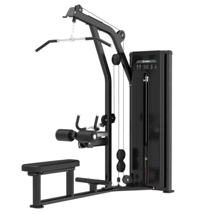 Station Lat Pull Down dual Mid Row Titanium Strength Black Séries RX avec colonne de poids de 125 kg - BSRX-S6