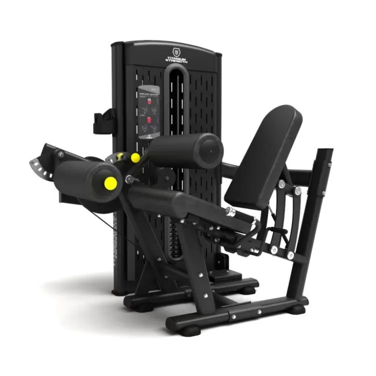 Station leg curl dual leg extension à charge guidée 100 kg Titanium Strength M1 avec réglages multiples