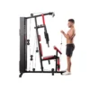 Station multifonctionnelle avec charge guidée avec colonne de poids de 67 kg pour entraînement de force en home-gym