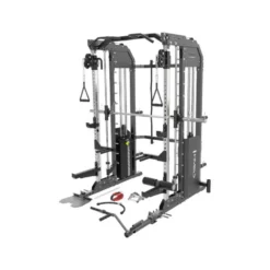 Station multifonctionnelle et compacte - Rack tout-en-un de musculation avec accessoires