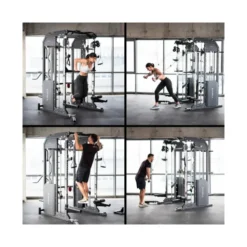 Station multifonctionnelle et compacte - Rack tout-en-un de musculation avec accessoires