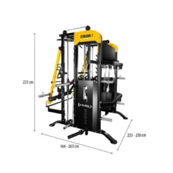 Station multi-gym avec ensemble complet d'accessoires pour des entraînements de musculation variés en homegym