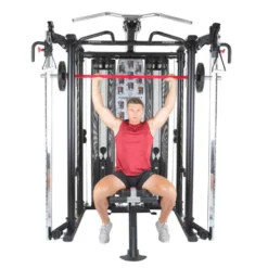 Station multi-postes complètes pour homegym de musculation - + de 60 possibilités d'exercices - SCS Smith Cage System