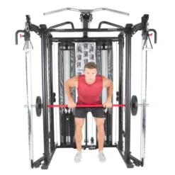 Station multi-postes complètes pour homegym de musculation - + de 60 possibilités d'exercices - SCS Smith Cage System