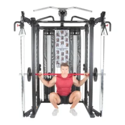 Station multi-postes complètes pour homegym de musculation - + de 60 possibilités d'exercices - SCS Smith Cage System