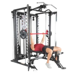 Station multi-postes complètes pour homegym de musculation - + de 60 possibilités d'exercices - SCS Smith Cage System