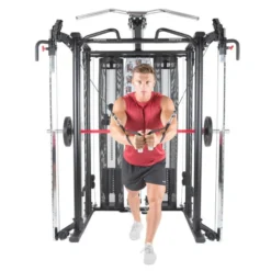 Station multi-postes complètes pour homegym de musculation - + de 60 possibilités d'exercices - SCS Smith Cage System