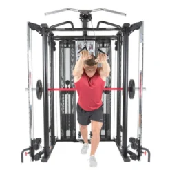Station multi-postes complètes pour homegym de musculation - + de 60 possibilités d'exercices - SCS Smith Cage System