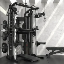 Station multipress complète de musculation Monster 2.0 avec poulie double 110 kg et équipements leg press