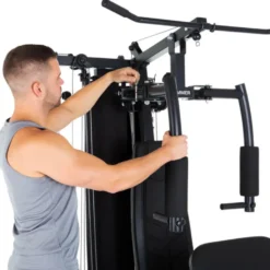 Station Multi-équipée TX4 avec postes d'entraînement divers et banc à lombaires - Accessoires inclus