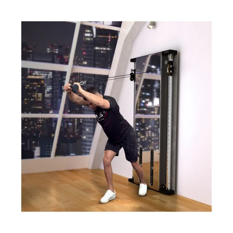 Station musculation poulie vis-à-vis mirror pour exercices de tirage avec charge guidée jusqu'à 50 kg - Appareil professionnel
