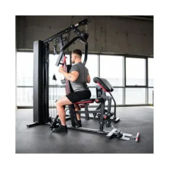 Station polyvalente multi-exercices de musculation avec presse à cuisses pour homegym