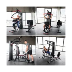 Station polyvalente multi-exercices de musculation avec presse à cuisses pour homegym