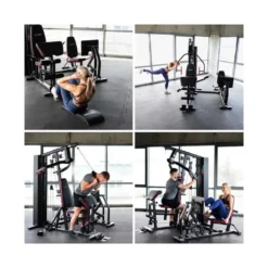 Station polyvalente multi-exercices de musculation avec presse à cuisses pour homegym