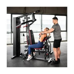 Station polyvalente multi-exercices de musculation avec presse à cuisses pour homegym