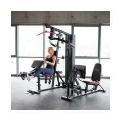 Station polyvalente multi-exercices de musculation avec presse à cuisses pour homegym