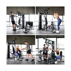 Station polyvalente multi-exercices de musculation avec presse à cuisses pour homegym