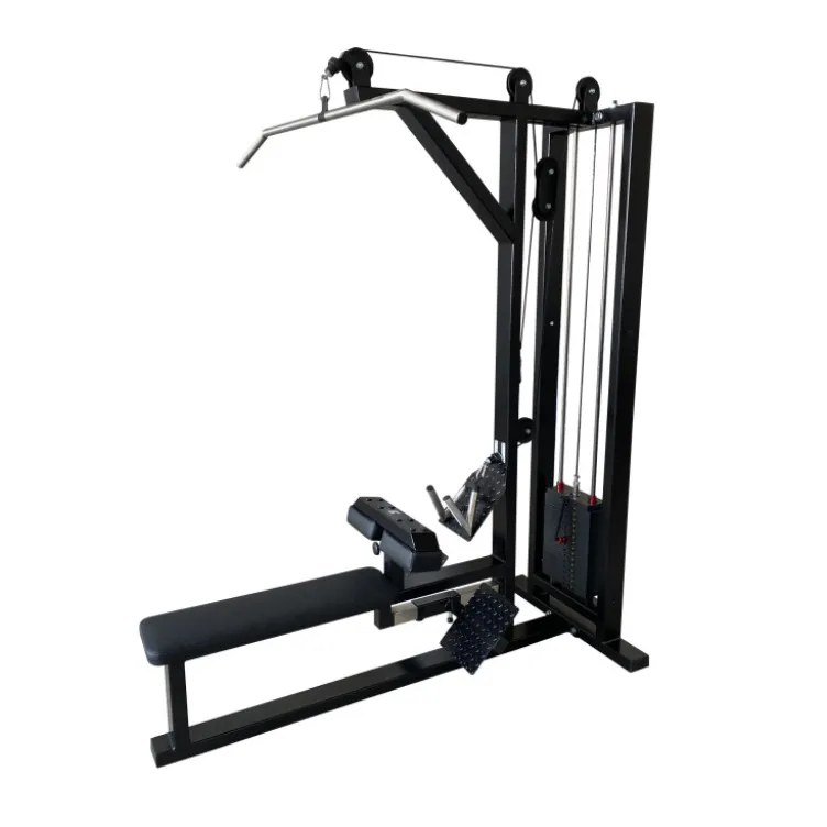 Station polyvalente poulie haute et basse à charge guidée de 80 kg - Lat pull down et Row Assis