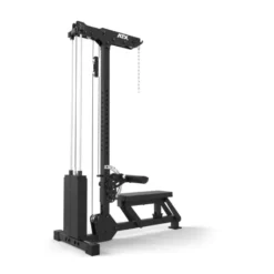 Station à poulie haute et basse ATX avec colonne de poids de 115 kg et repose-pieds réglable - Banc d'aviron rabattable